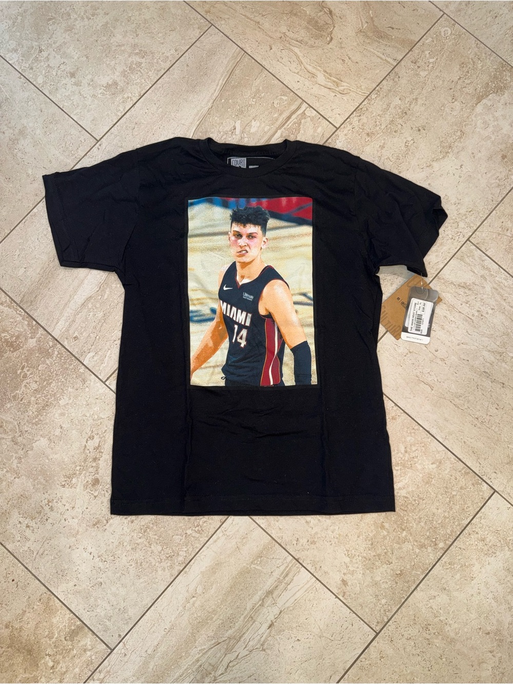 Men's Black Graphic Basketball Tee - Tyler Herro